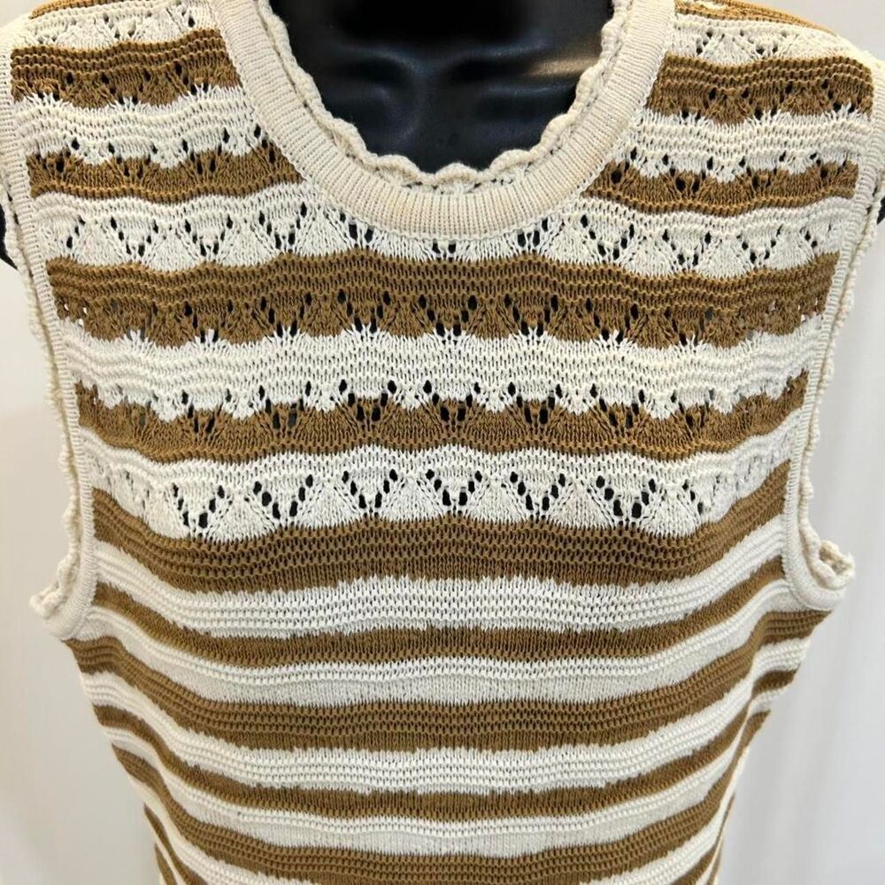 Veronica-beard Women's striped crochet Dress size Large - Picture 4 of 8
